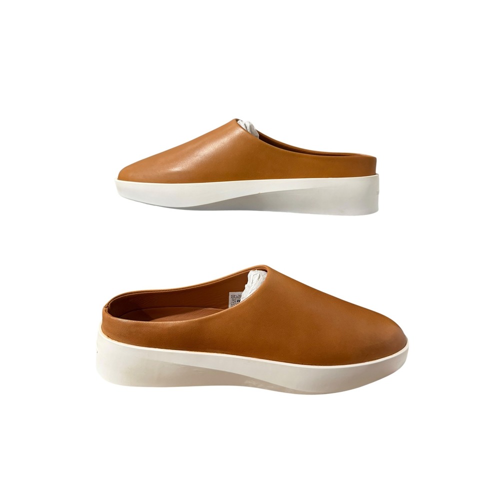 Wolf & Shepherd Cruise Leather Mules Mens 8.5 Honey Brown Slip On Shoes Portugal